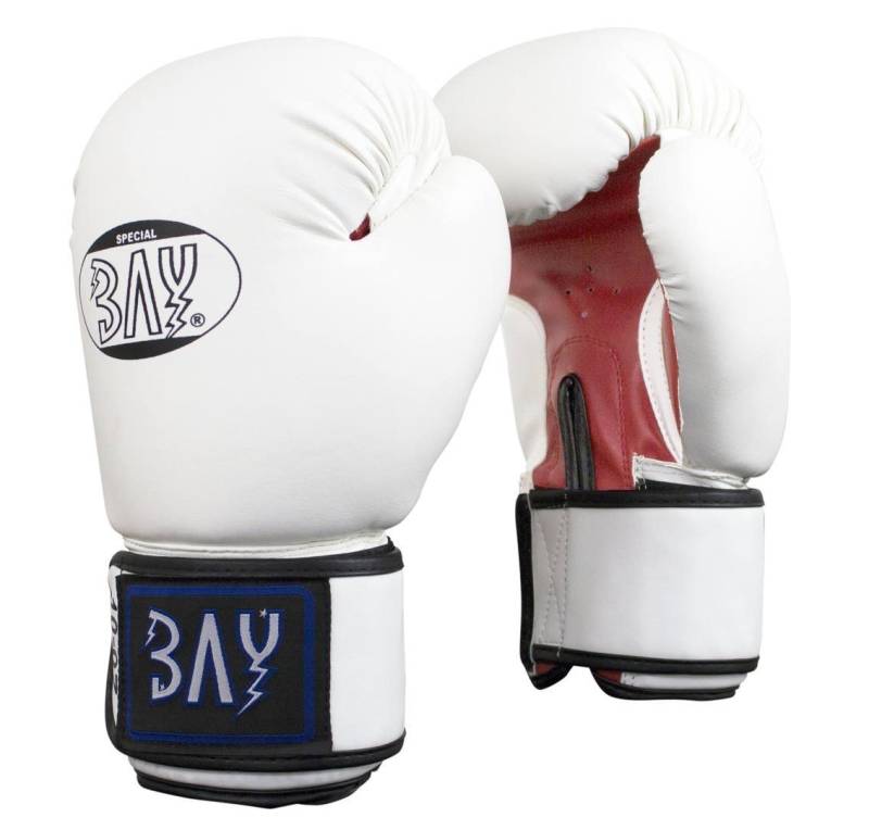 BAY-Sports Boxhandschuhe Future Box-Handschuhe weiß/rot Boxen Kickboxen von BAY-Sports