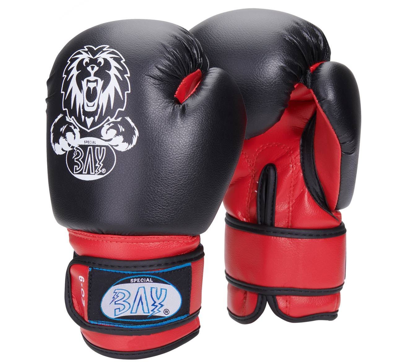 BAY-Sports Boxhandschuhe Leon Kinderboxhandschuhe schwarz/rot Kids Boxen Kickboxen von BAY-Sports