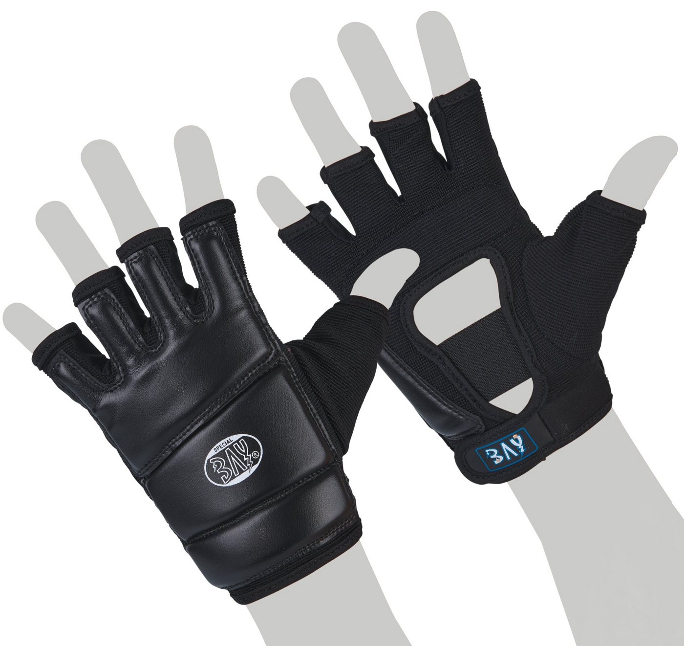 BAY-Sports MMA-Handschuhe Touch Krav Maga Wing Tsun Handschutz Handschützer schwarz, XXS - XXL Erwachsene und Kinder von BAY-Sports