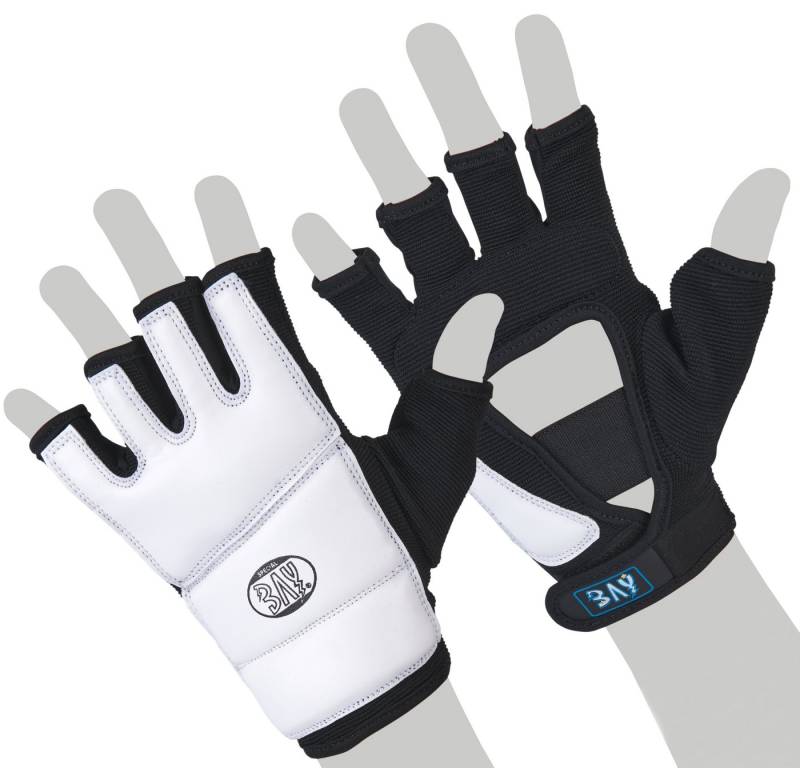 BAY-Sports MMA-Handschuhe Touch Krav Maga Wing Tsun Handschutz Handschützer weiß, XXS - XXL Erwachsene und Kinder von BAY-Sports