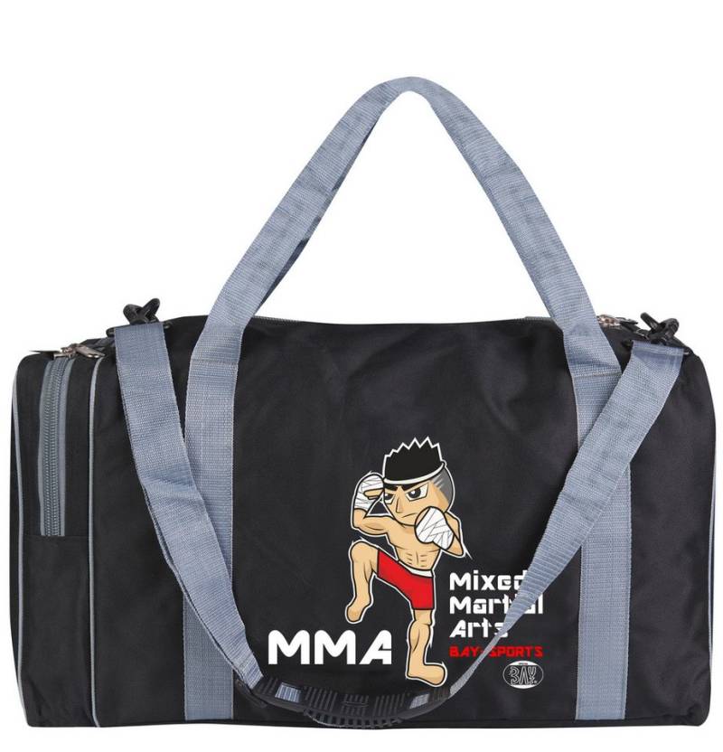 BAY-Sports Sporttasche MMA Trainingstasche für Kinder Mixed Martial Arts Kindertasche grau (Stück), Für kleine Nachwuchsfighter, 50 cm, aufgeweckten Design Mädchen/Jungs von BAY-Sports