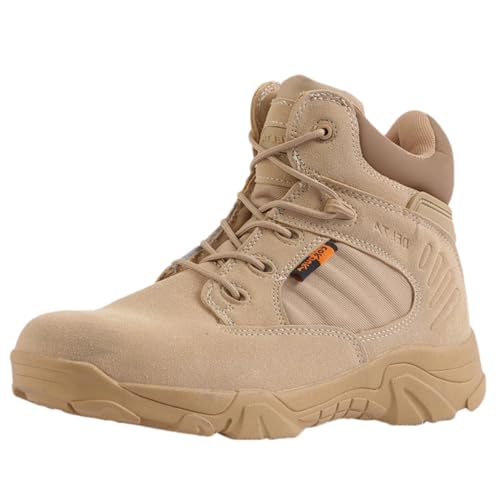 BAYAJIAZ Low-Cut-Trainingsschuhe für Damen und Herren,Militärische taktische Stiefel für Herren,Leichte Arbeitsstiefel im Freien,zum Wandern im Freien, Jagen und für andere Aktivitäten,Sand,40 EU von BAYAJIAZ