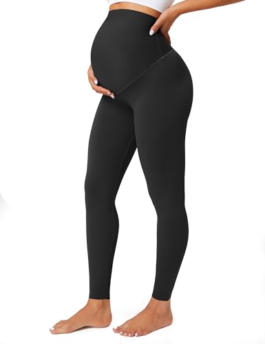 BAYDI Blickdichte Umstandsleggings High Waist Umstandshose Damen Schwangerschaft Leggings Lang Stretch Schwangere Hose Schwarz BAYDI Blickdichte Umstandsleggings High Waist Umstandshose Damen Schwangerschaft Leggings Lang Stretch Schwangere Hose Schwarz von BAYDI