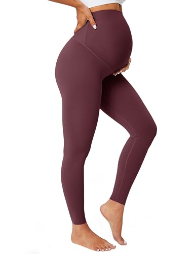 BAYDI Blickdichte Umstandsleggings High Waist Umstandshose Damen Schwangerschaft Leggings Lang Stretch Schwangere Hose von BAYDI