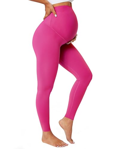 BAYDI Nudi Blickdichte Umstandsleggings High Waist Umstandshose Damen Schwangerschaft Leggings Lang Stretch Schwangere Hose von BAYDI