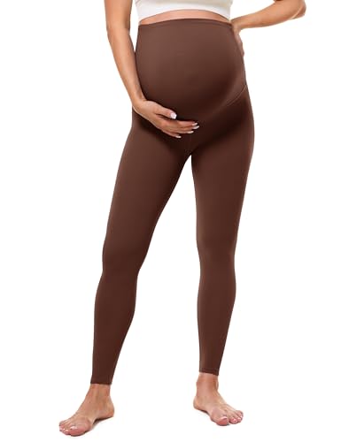BAYDI Clouduxi 25" Umstandsleggings High Waist Schwangerschaftsleggings Blickdicht Umstandshose Damen Weich Elastisch Umstandsmode von BAYDI