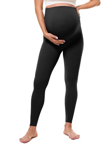 BAYDI Clouduxi 25" Umstandsleggings High Waist Schwangerschaftsleggings Blickdicht Umstandshose Damen Weich Elastisch Umstandsmode von BAYDI