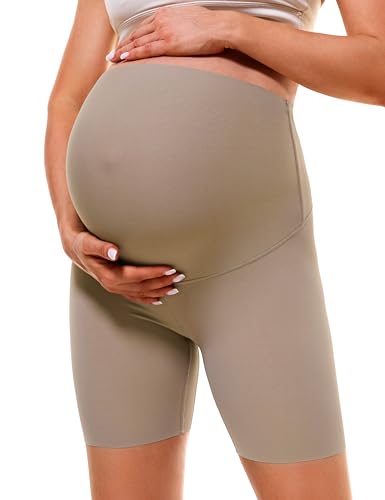 BAYDI Clouduxi Umstandsleggings Kurz High Waist Umstandshose Sommer Blickdichte Schwangerschaftsleggings Komfortable Umstands Radlerhose 6" von BAYDI