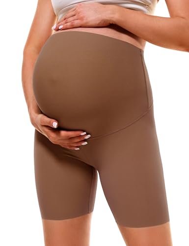 BAYDI Clouduxi Umstandsshorts Komfortable Blickdichte Umstandsleggings Umstandshose Kurz Hohe Taille Schwangerschaftleggings für Yoga 6" von BAYDI