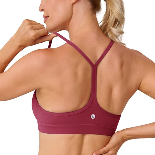 BAYDI Clouduxi Y-Rücken Sport-BHs für Damen, leichte Unterstützung, Racerback, Yoga-BH, A-C-Cups, Granatrose, Medium Short BAYDI Clouduxi Y-Rücken Sport-BHs für Damen, leichte Unterstützung, Racerback, Yoga-BH, A-C-Cups, Granatrose, Medium Short von BAYDI
