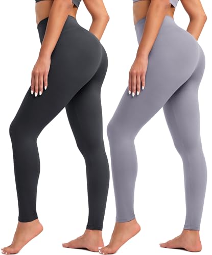 BAYDI Creamlush 2er Pack Leggings Damen High Waist - Weiche Sporthose Damen Lang Elastische Leggins für Yoga Pilates Freizeit Alltag BAYDI Creamlush 2er Pack Leggings Damen High Waist - Weiche Sporthose Damen Lang Elastische Leggins für Yoga Pilates Freizeit Alltag von BAYDI