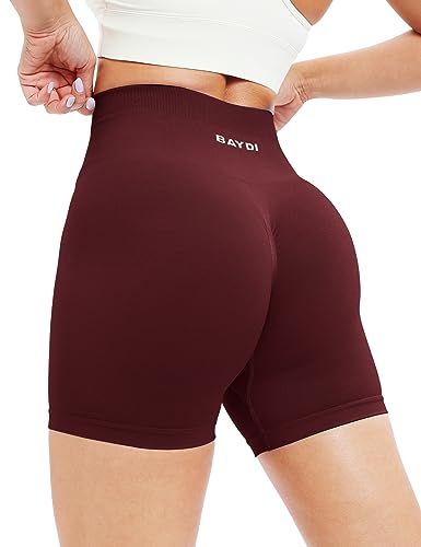BAYDI Radlerhose Damen Booty Scrunch Shorts Blickdicht Kurze Sporthose Push Up Butt Gym Fitness von BAYDI