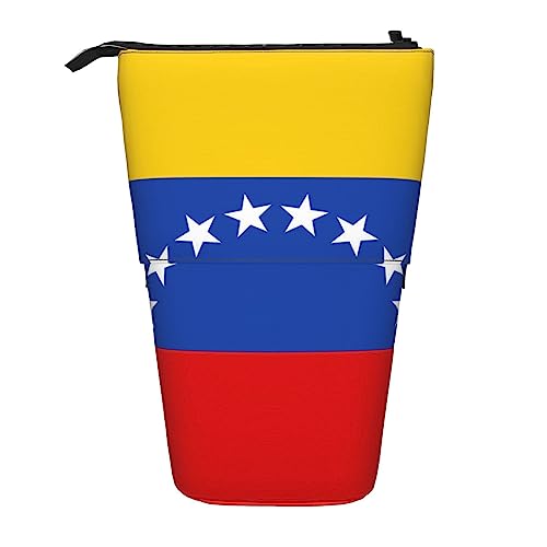 BAYKAY Teleskop-Etui, Motiv: Flagge von Venezuela, Stifthalter für Make-up-Bleistifte, Stifte, Schreibwaren, Handys, verschiebbares Federmäppchen, Flagge Venezuela, Einheitsgröße, Taschen-Organizer von BAYKAY