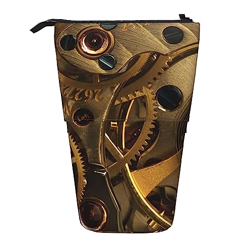 BAYKAY Teleskop-Etui mit Hai-Motiv, Stifthalter für Make-up-Bleistifte, Stifte, Schreibwaren, Handys, verschiebbares Federmäppchen, Coole Steampunk-Getriebe, Einheitsgröße, Taschen-Organizer von BAYKAY