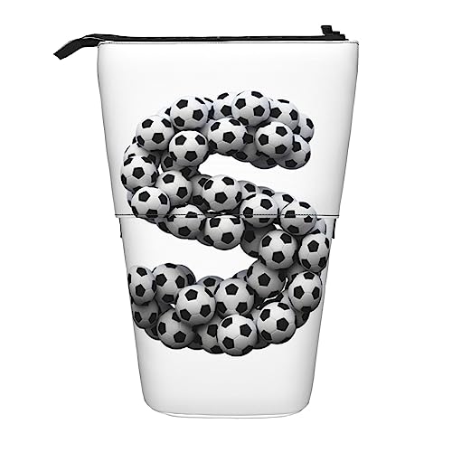 Tand Up Federmäppchen mit Karomuster, Schwarz und Weiß, Fußball-font-lette, Einheitsgröße, Taschen-Organizer von BAYKAY