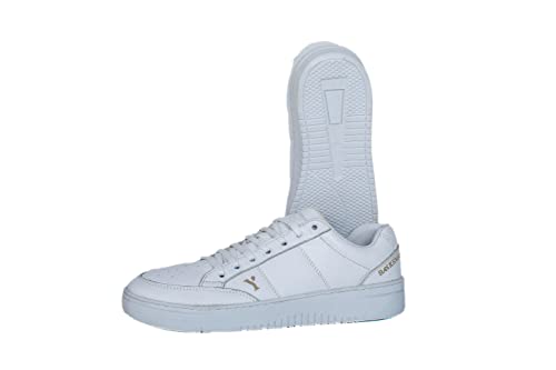 BAYKEMAN® hochwertige, komfortable echte Leder Schuhe Sneaker Herren Damen Jungen Mädchen (Weiss, eu_Footwear_Size_System, Adult, Men, Numeric, medium, Numeric_37) von BAYKEMAN