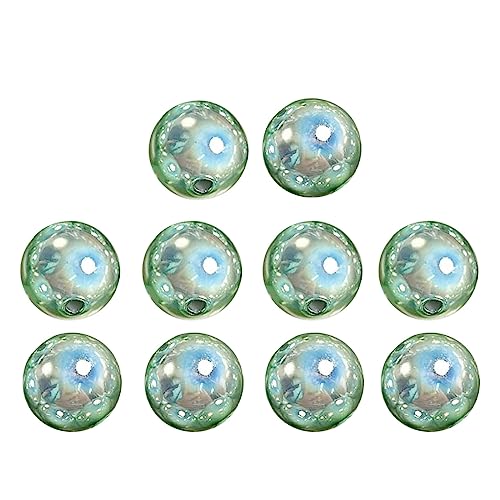 BAYORE Set Mit 10 Runden Undurchsichtigen Perlen Reflektierenden Charm Perlen Bastelperlen Acrylperlen Perfekt Für Die DIY Schmuckherstellung Und Basteln Von Acrylperlen von BAYORE