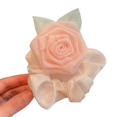 Blumen Haargummis Für Frauen Rosen Haargummis Rosen Haargummi Blumen Pferdeschwanzhalter Blumen Gummiband Haarseil Blumen Haargummis Für Frauen von BAYORE