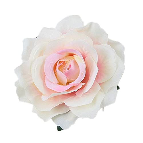 Blumenclip Stoff Rose Blumen Haarspange Haarnadeln Rosen Brosche Blumen Pin Kopfschmuck Für Frau Mädchen Hochzeit Party Tänzer Brosche Pin von BAYORE