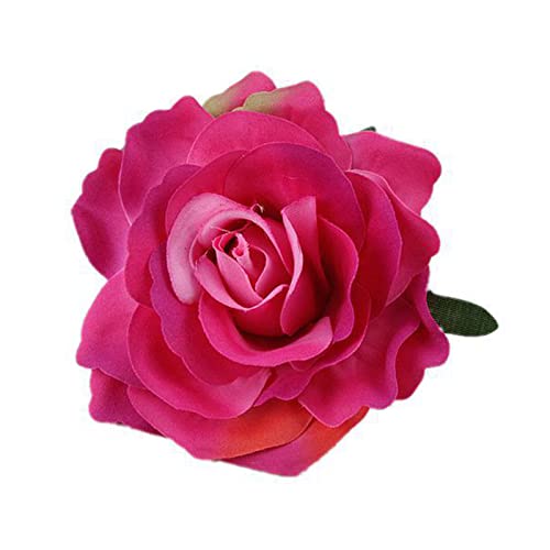 Blumenclip Stoff Rose Blumen Haarspange Haarnadeln Rosen Brosche Blumen Pin Kopfschmuck Für Frau Mädchen Hochzeit Party Tänzer Brosche Pin von BAYORE