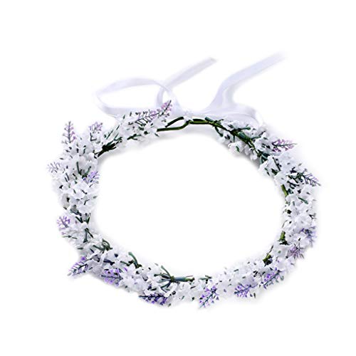 Elegantes Lavendel Blumen Haarband Für Frauen Hochzeit Simuliertes Blumen Stirnband Mit Band Für Frauen Mädchen Kranz Kränze Für Die Haustür Valentinstag Kranz Valentinstag Kranz von BAYORE