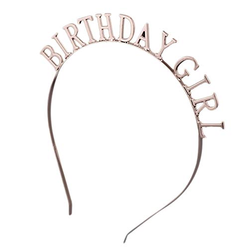 Frauen Metall Legierung Dünne Stirnband Aushöhlen Geburtstag Mädchen Buchstaben Haar Haar Clips Für Mädchen von BAYORE