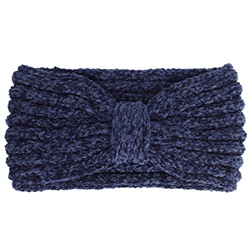 Frauen Winter Gestrickte Stirnband Einfarbig Geknotet Mitte Elastisches Haarband Häkeln Gestreift Ohr Wärmer Turban Kopf Bands Für Kinder Mädchen von BAYORE