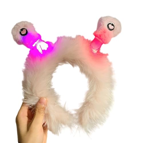 Leuchtendes Licht Hairhoop Cartoon Plüsch Haarband Lustige Tentakeln Haarband Schöner Kopfschmuck Frauen Gesicht Waschen Stirnband Party Kopfschmuck von BAYORE