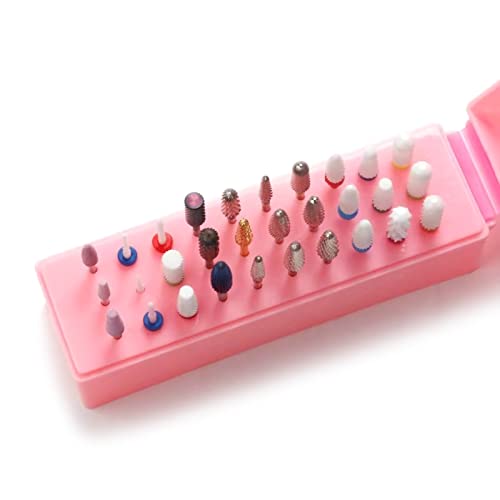 Nagel Bohrer Organizer Nagel Ständer Maniküre Werkzeug 30/48 Löcher Nail Art Bohrer Lagerung Box Schleifen Polnischen Kopf Bit Nagel Stehen von BAYORE