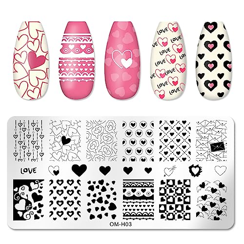 Nail Art Stempelplatten Wiederverwendbare Nail Art Design Vorlage Baum Liebe Herz Kuss Schleifen Nail Art Stempel Vorlage Nail Art Design Vorlagen von BAYORE