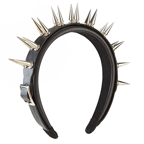 Nieten Stirnband Punk Stirnband Rock Kopfbedeckung Gothic Punk Leder Haarband Steampunk Nieten Haarband Rock Kopfbedeckung von BAYORE