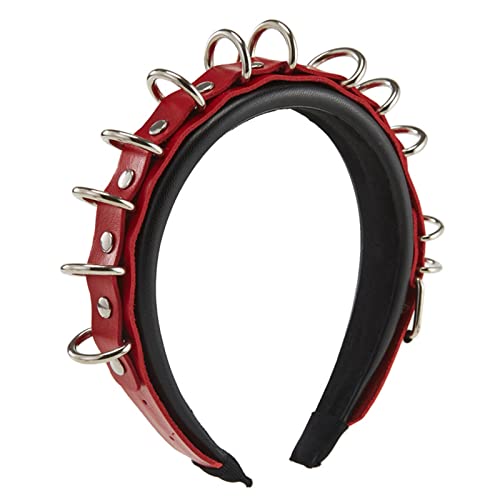 PU Leder Stirnband Gothic Tiaras Leder Schnalle Stirnband Rock Stirnband Punk Stirnband Steampunk PU Leder Kopfschmuck Punk Stirnbänder von BAYORE