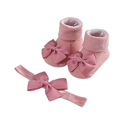 Schleifen Stirnband Und Kurze Socken Für Babys Unisex Jungen Und Mädchen Süßer Kopfschmuck Rutschfeste Bodensocken Geschlechtsneutrales Zubehör Baby Stirnband Nylon Baby Stirnbänder Bastel von BAYORE