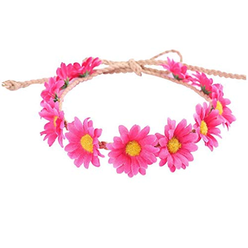 Sonnenblumen Haarkranz Stirnband Mit Blumenmuster Mit Verstellbarem Band Festivals Party Kopfbedeckung Für Strand Sonne H Grüne Stirnbänder Für Frauen von BAYORE