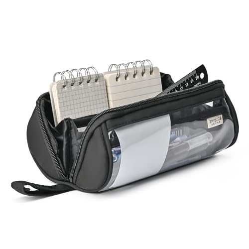 BAYTORY Klares Federmäppchen, großes Fassungsvermögen, transparentes Federmäppchen, wasserdichte Schreibwarentasche mit 8 Fächern, Stiftaufbewahrungsetui mit Griff, für Make-up, Reisen, Schule BAYTORY Klares Federmäppchen, großes Fassungsvermögen, transparentes Federmäppchen, wasserdichte Schreibwarentasche mit 8 Fächern, Stiftaufbewahrungsetui mit Griff, für Make-up, Reisen, Schule von BAYTORY