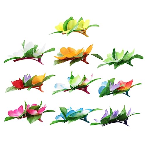 10Stücke Haarspangen Haaraccessoires im Hawaiianischen Stil Farbenfrohe Haarnadeln für Damen Haarschmuck für Partys und Festliche Anlässe von BAZEITFLOW
