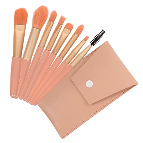 BAZEITFLOW 1 Satz Mini Makeup Pinselset Teilig Tragbar aus Holz für Concealer und Lidschatten Rosa für Tägliches Make Up oder Reisen von BAZEITFLOW