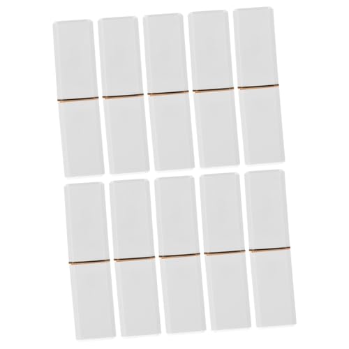 BAZEITFLOW 10 Stück Leere Nachfüllbare Lipgloss Tuben Plastik Lippenbalsam Behälter Lipgloss Fläschchen für DIY Lippenpflege Handliche Lippenstift Hüllen für Frauen Mädchen von BAZEITFLOW