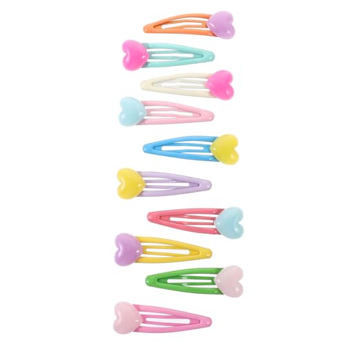 BAZEITFLOW 10 Stück Teiliges Candy farbige Haarklammern Metall Snap Clips Niedriger Abrutschfaktor Modische Haarspangen für Damen Mädchen Party Haarschmuck Zufällige Farbe Zufällige Farbe von BAZEITFLOW