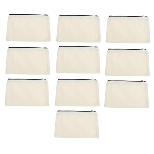 BAZEITFLOW 10 Stück Teiliges DIY Heat Transfer Canvas Kosmetiktaschen Handbemalbar Großer Stauraum Vielseitiger Make Up Organizer und Reise Kulturbeutel Robustes Segeltuch Praktisch für von BAZEITFLOW