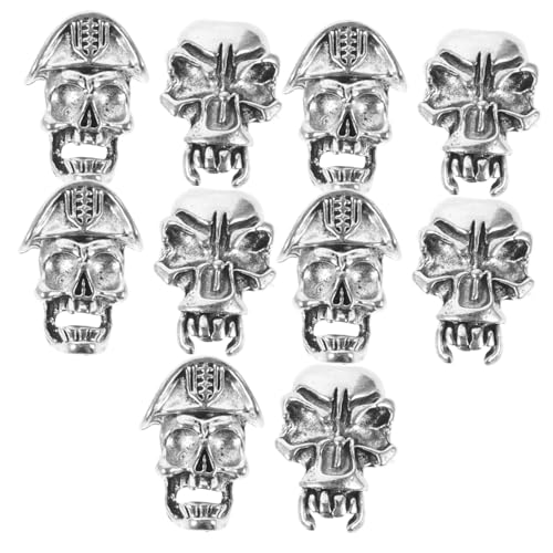 BAZEITFLOW 10 Stück Teiliges Haarperlen mit Antikem Finish Glatte Oberfläche Komfortable Kanten Dreadlock Schmuck für Männer und Frauen Vielseitiger Haarschmuck für Zöpfe Retro Stil für von BAZEITFLOW