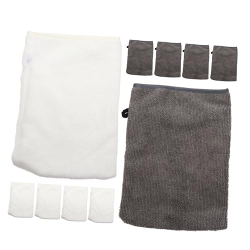 BAZEITFLOW 10 Stück Teiliges Mikrofaser Abschminkhandschuhe Gesichtsreinigung Handschuhe Sanftes Peeling Hautfreundlich Waschbar für Damen Zuhause und Reise von BAZEITFLOW