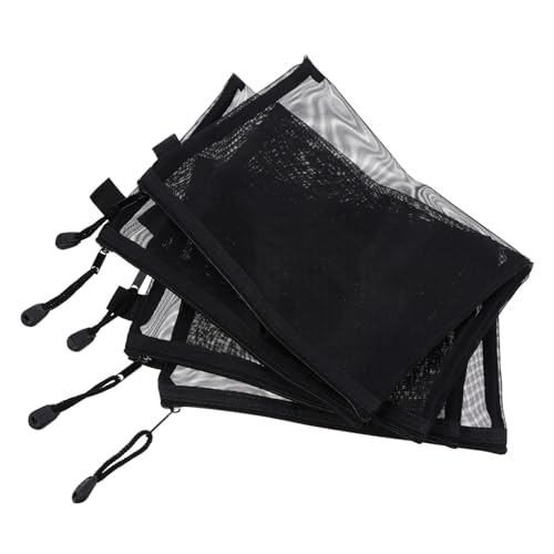 BAZEITFLOW 10 Stück Teiliges Nylon Mesh Kosmetiktäschchen mit Reißverschluss Atmungsaktive Leichte Aufbewahrungstaschen für Make Up Stifte Reise Organizer und Vielseitige Nutzung von BAZEITFLOW