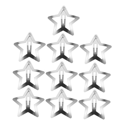 BAZEITFLOW 10 Stück Teiliges Stern Haarklammern Metall Haarklammer Kleine Sternform Haarschmuck für Frauen Mädchen Fester Sitz und Modisches Design von BAZEITFLOW