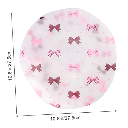 BAZEITFLOW 10 Stück Wasserdichte Duschhauben Damen mit Spitze Schützende Badekappen für Haare Wiederverwendbar Bequem für Bad und Kosmetik Geeignet für Salon und Zuhause von BAZEITFLOW