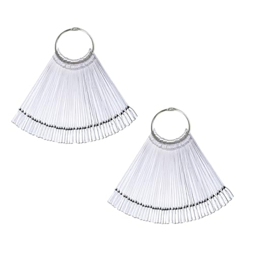 BAZEITFLOW 100 Stück Nagel Display Wheel mit Transparenten Nail Art Tips pro Platte Nail Polish Color Plates für Nagellack Präsentation für Profi und Heimgebrauch Pack von BAZEITFLOW