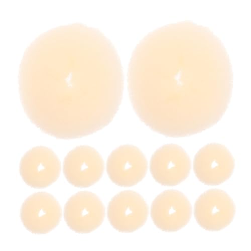 BAZEITFLOW 12 Stck Teiliges Donut haarstyling Kleine Beige Haarknoten former Einfache Anwendung Schnelles Hochstecken Schonendes Haar dutt zubehör für Mädchen von BAZEITFLOW