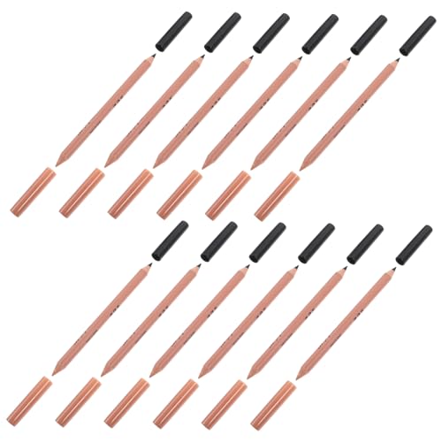 BAZEITFLOW 12 Stück Teiliges Augenbrauenstifte mit Dualem Spitzen Design Langlebig und Präzise Concealer Stift für Natürliches Abdecken für Detailgenaues Makeup und Augenbrauenform von BAZEITFLOW