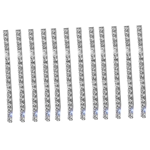 BAZEITFLOW 12 Stück Teiliges Haarklammer mit Funkelnden Strasssteinen Modische Haarnadeln für Frauen und Mädchen Stabile Haarspangen für Dickes und Dünnes Haar für Hochzeit Party und Alltag von BAZEITFLOW