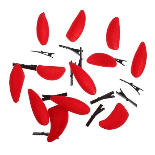 BAZEITFLOW 12 Stück Teiliges Rote Teufelshörner Haarklammern für Halloween Leicht Anzubringen Einzigartiges Cosplay Accessoire für Damen und Teens bei Kostüm und Partynächten von BAZEITFLOW